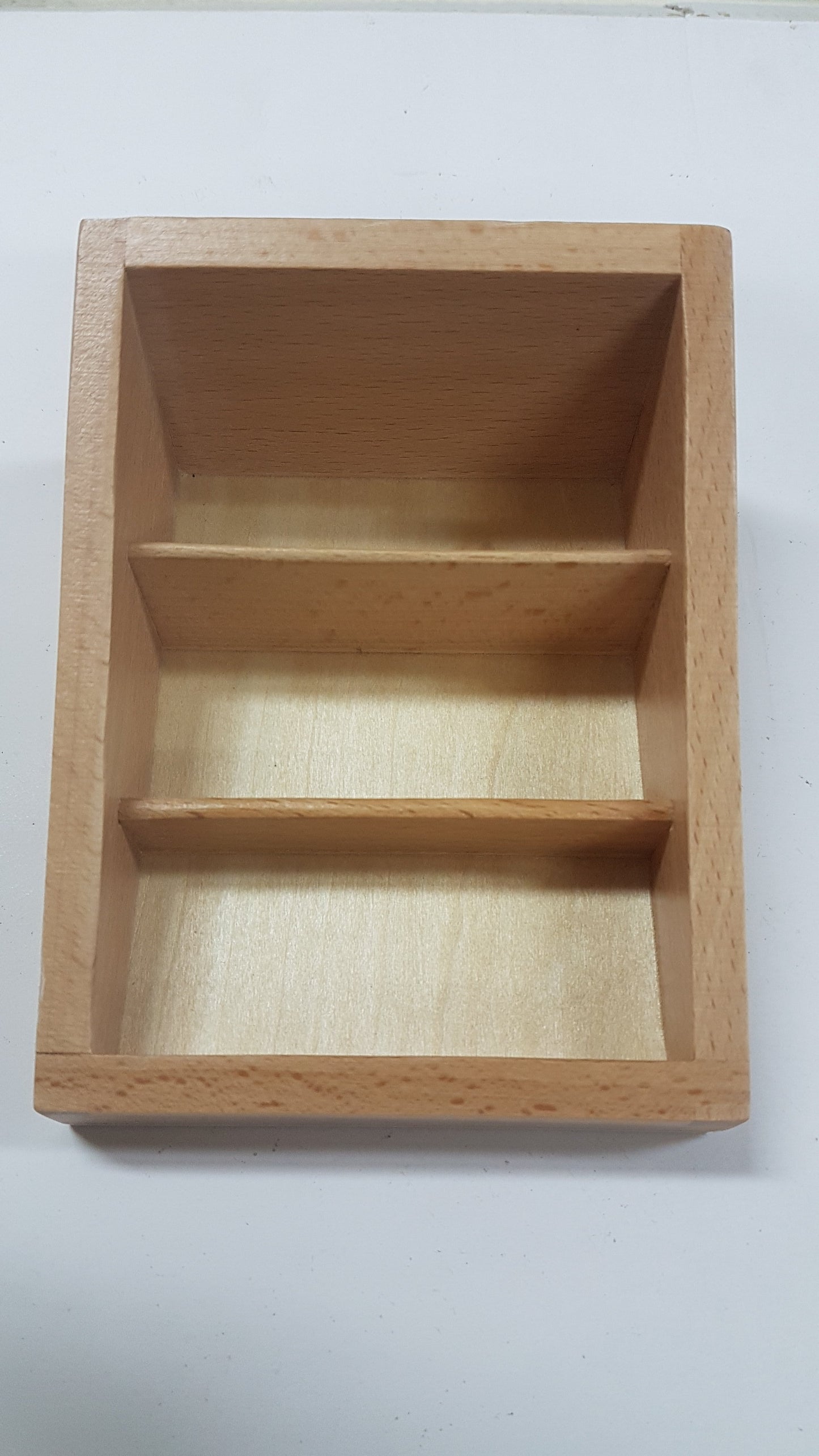 Wooden 3 part cards tray / stand