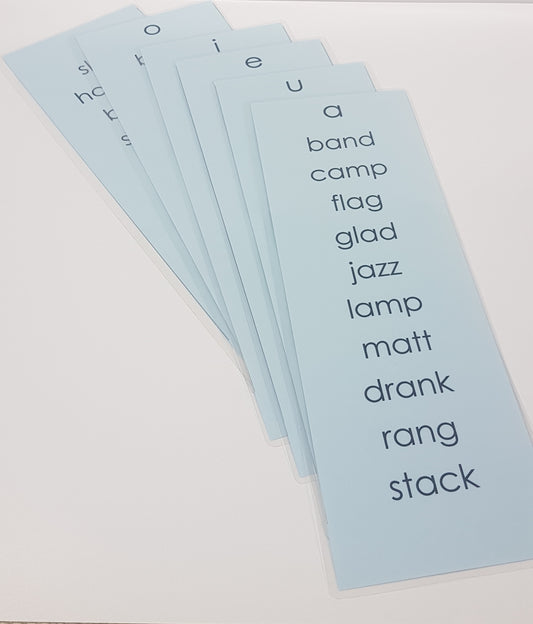 Montessori Blue Scheme  - Phonics  - Word Lists