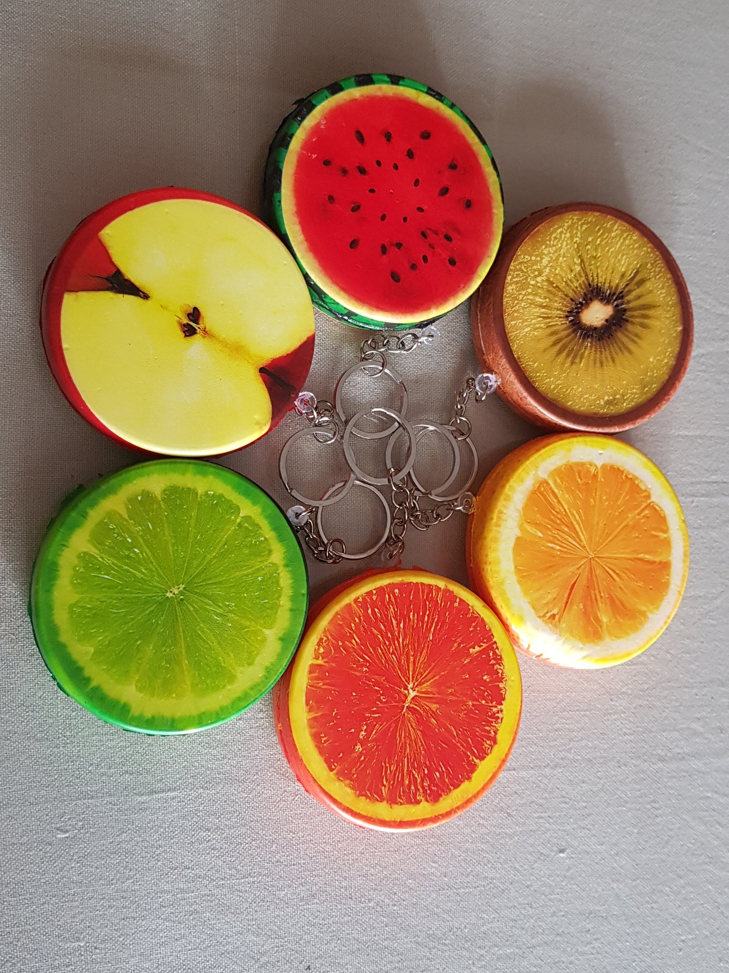 Cute Polyfoam Fruit Slice Key Chain