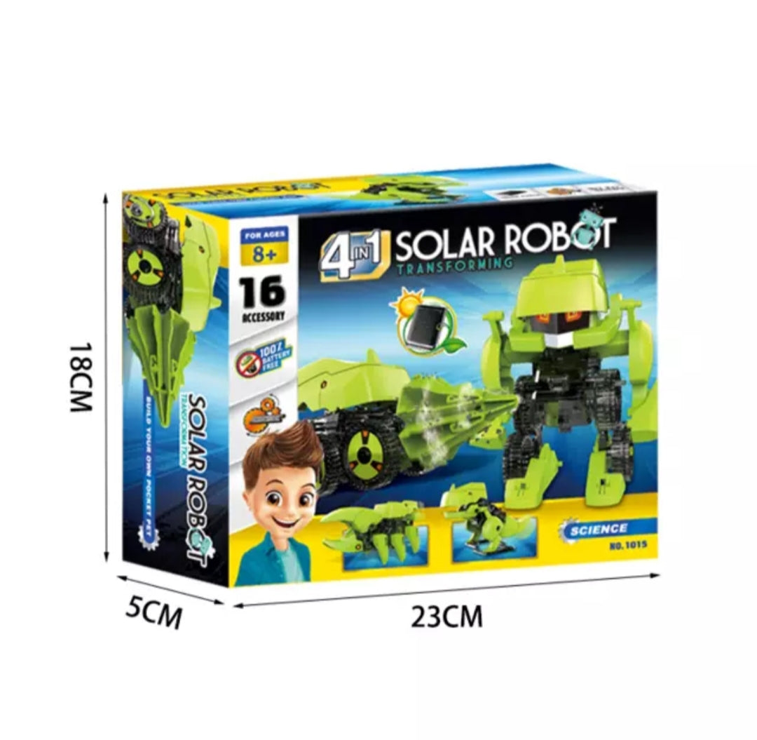 4 in 1 Transforming Solar Robot Kit - science kit -environment friendly