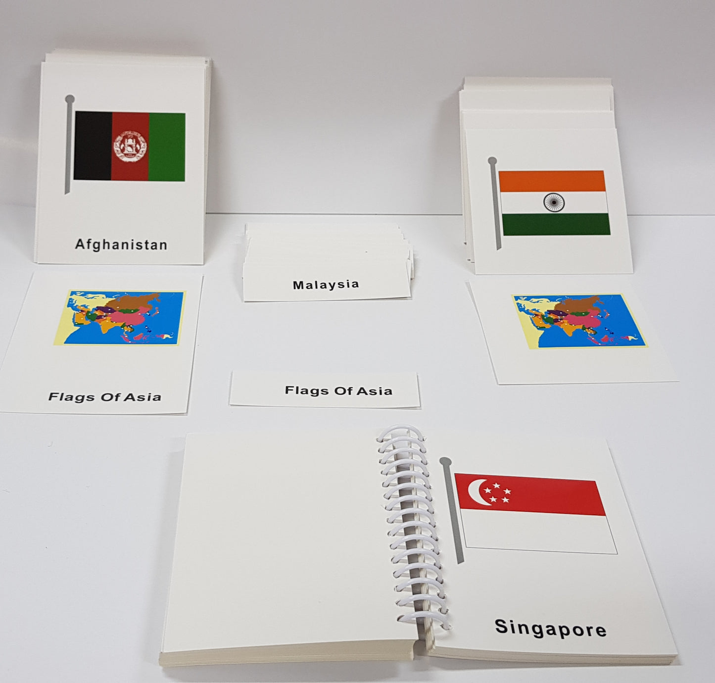 Flags of Asia Nomenclature cards