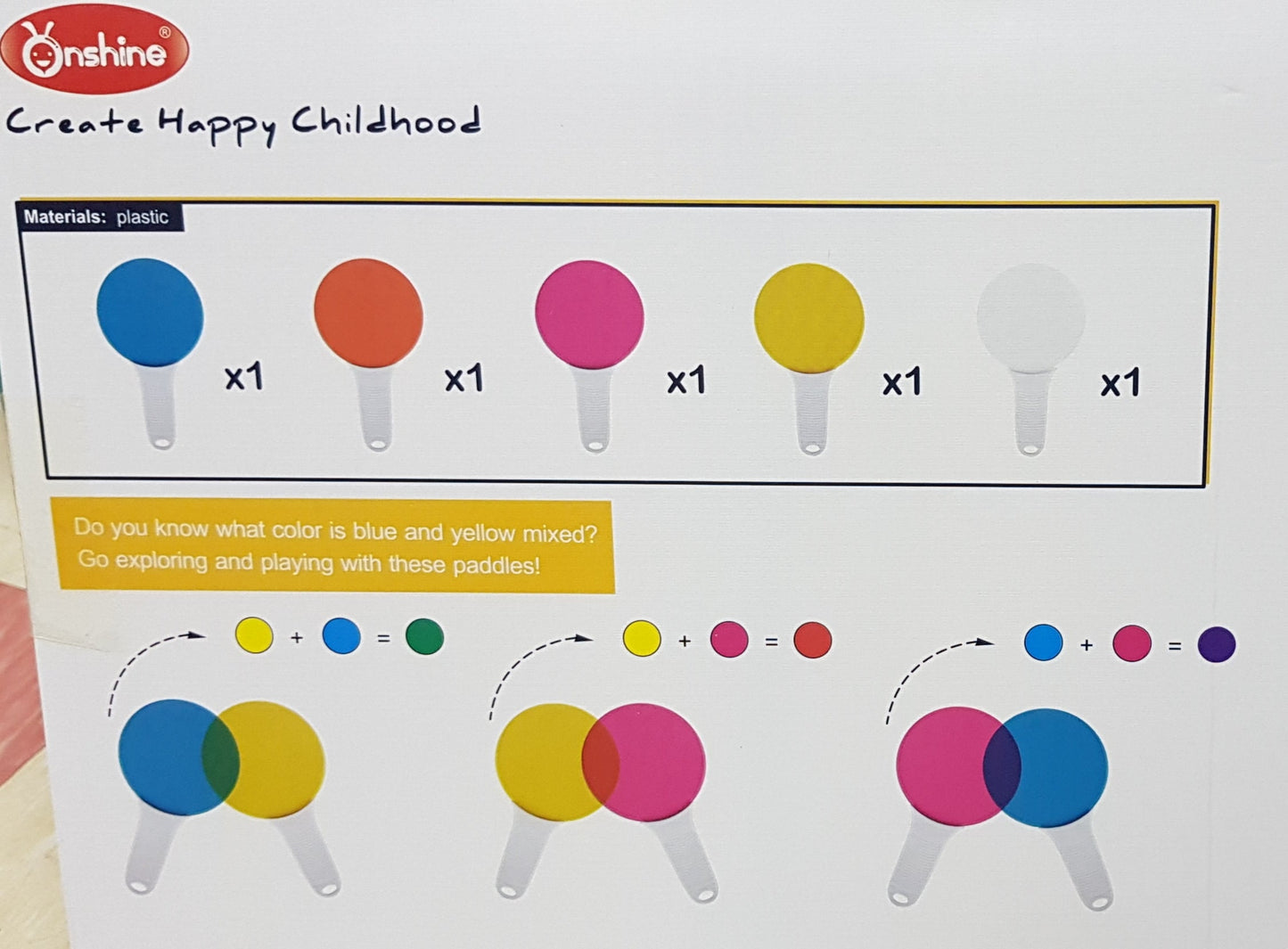 Onshine My First Color / Colour Mixing Game- Primary to Secondary Colors