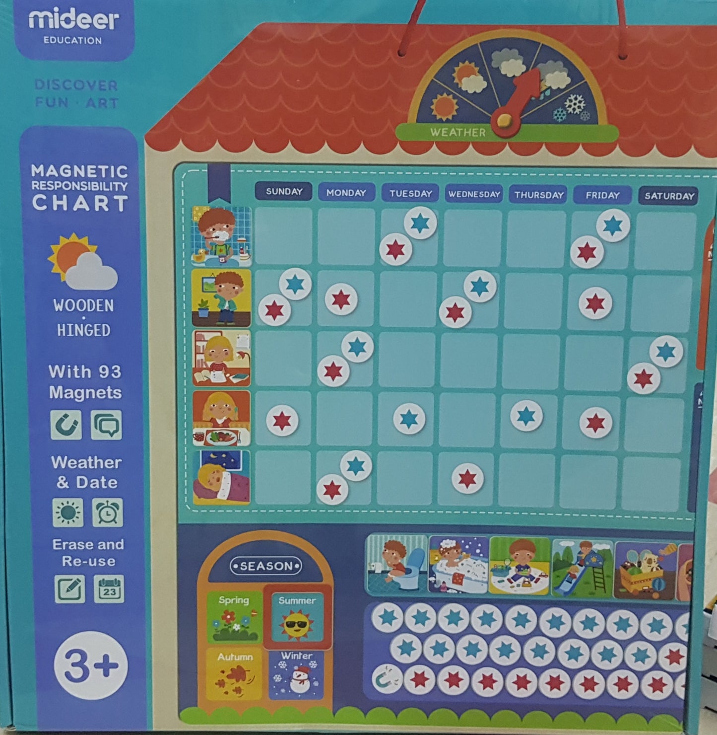 Mideer Educational Magnetic Responsibility Chart 