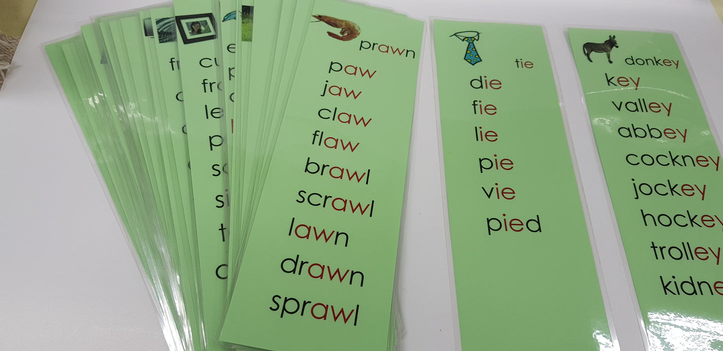 Montessori Green Scheme - Phonics - Phonogram - Word Lists