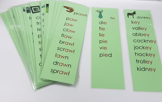 Montessori Green Scheme - Phonics - Phonogram - Word Lists