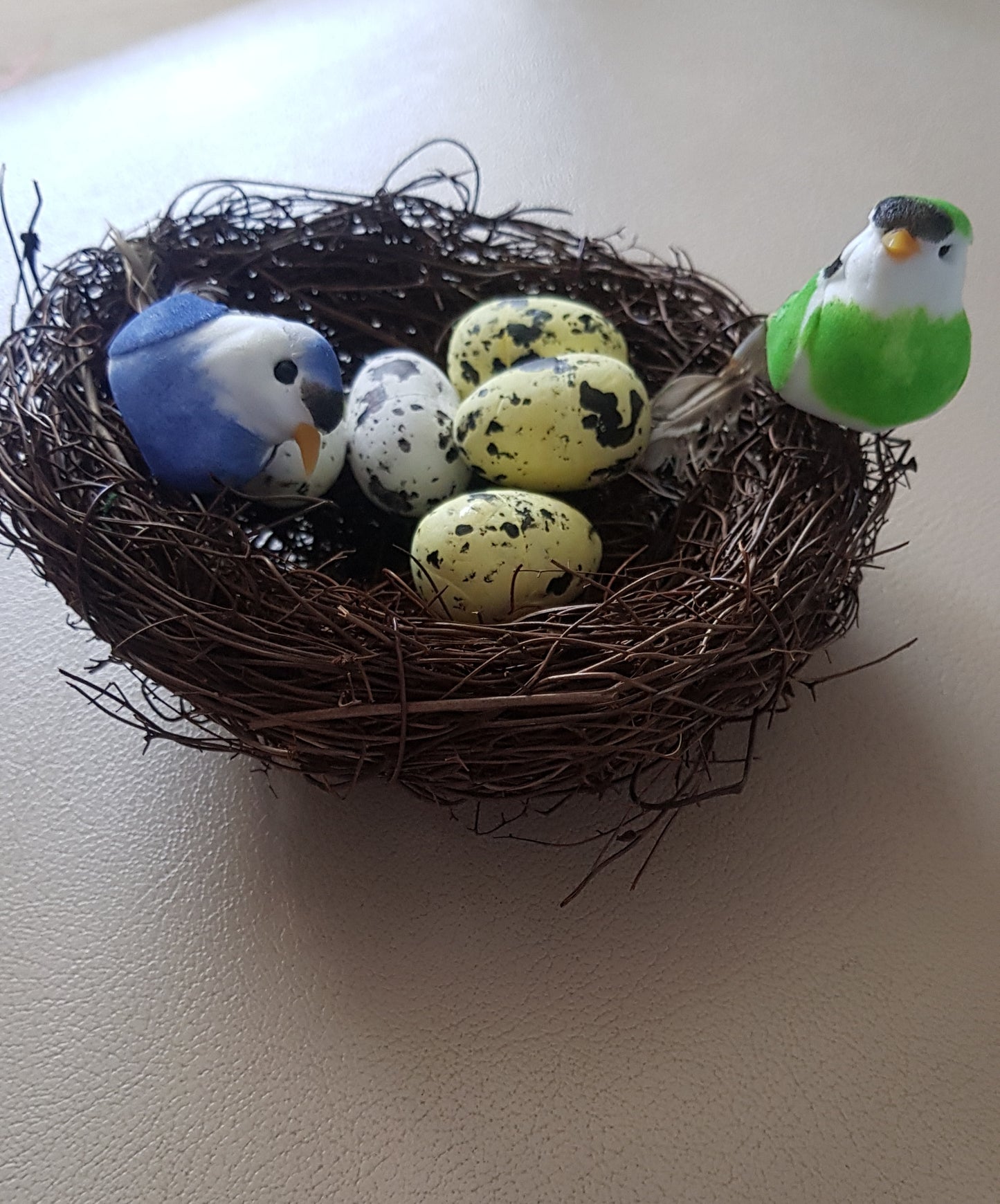 Cultural Display / Decor - Bird Nest with 5 Eggs & 2 Birds