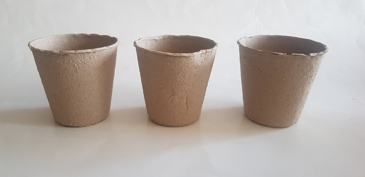 Environment Friendly Biodegradable Brown Paper Pulp Plant Seeds Pots