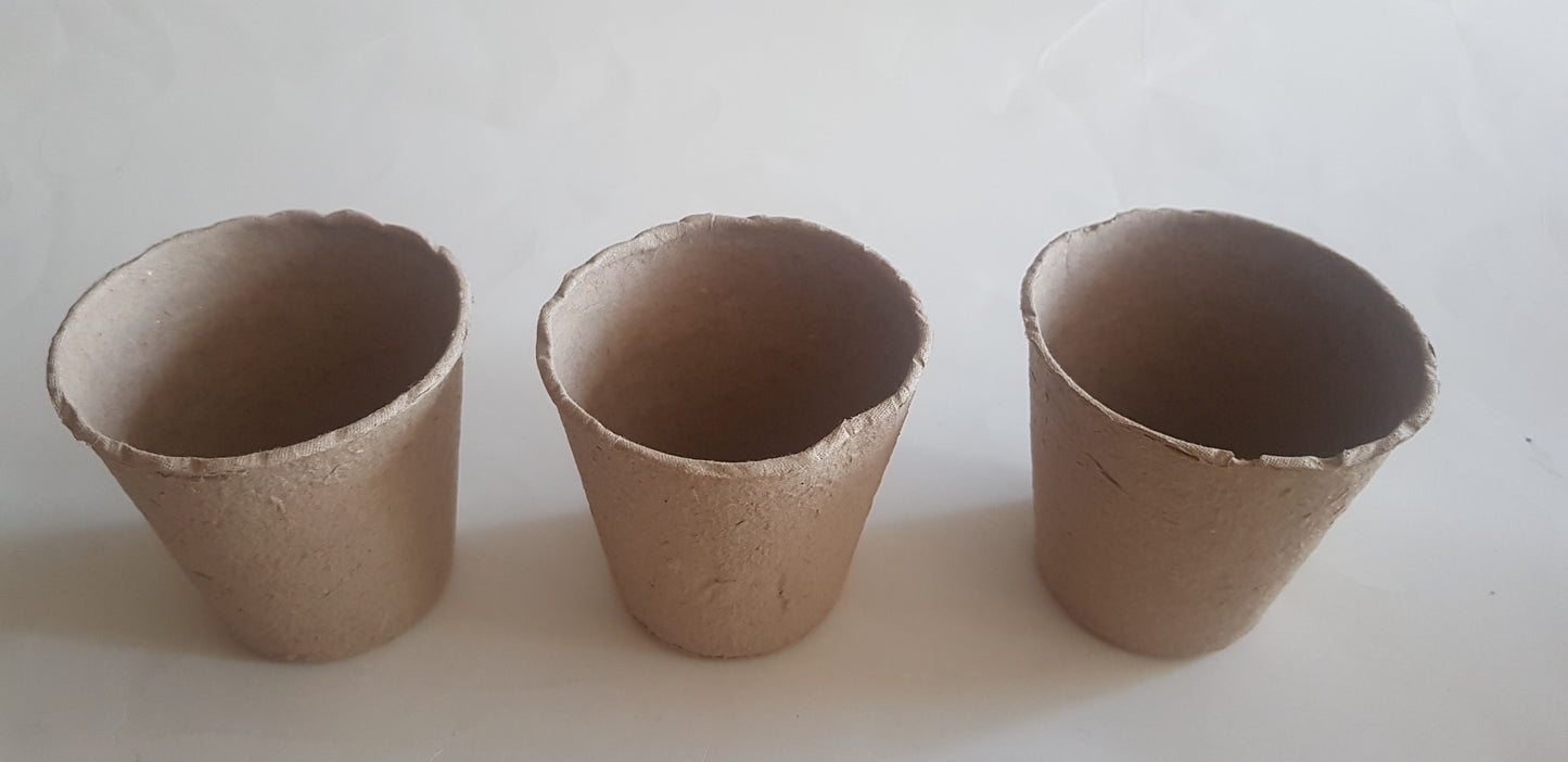 Environment Friendly Biodegradable Brown Paper Pulp Plant Seeds Pots