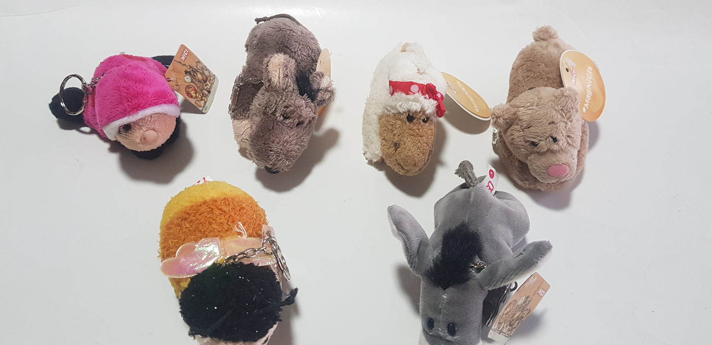 Assorted NICI Magnetic Plush Animals Key-chain - clearance