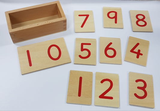 Montessori Wooden Numbers 1 - 10 with box stand