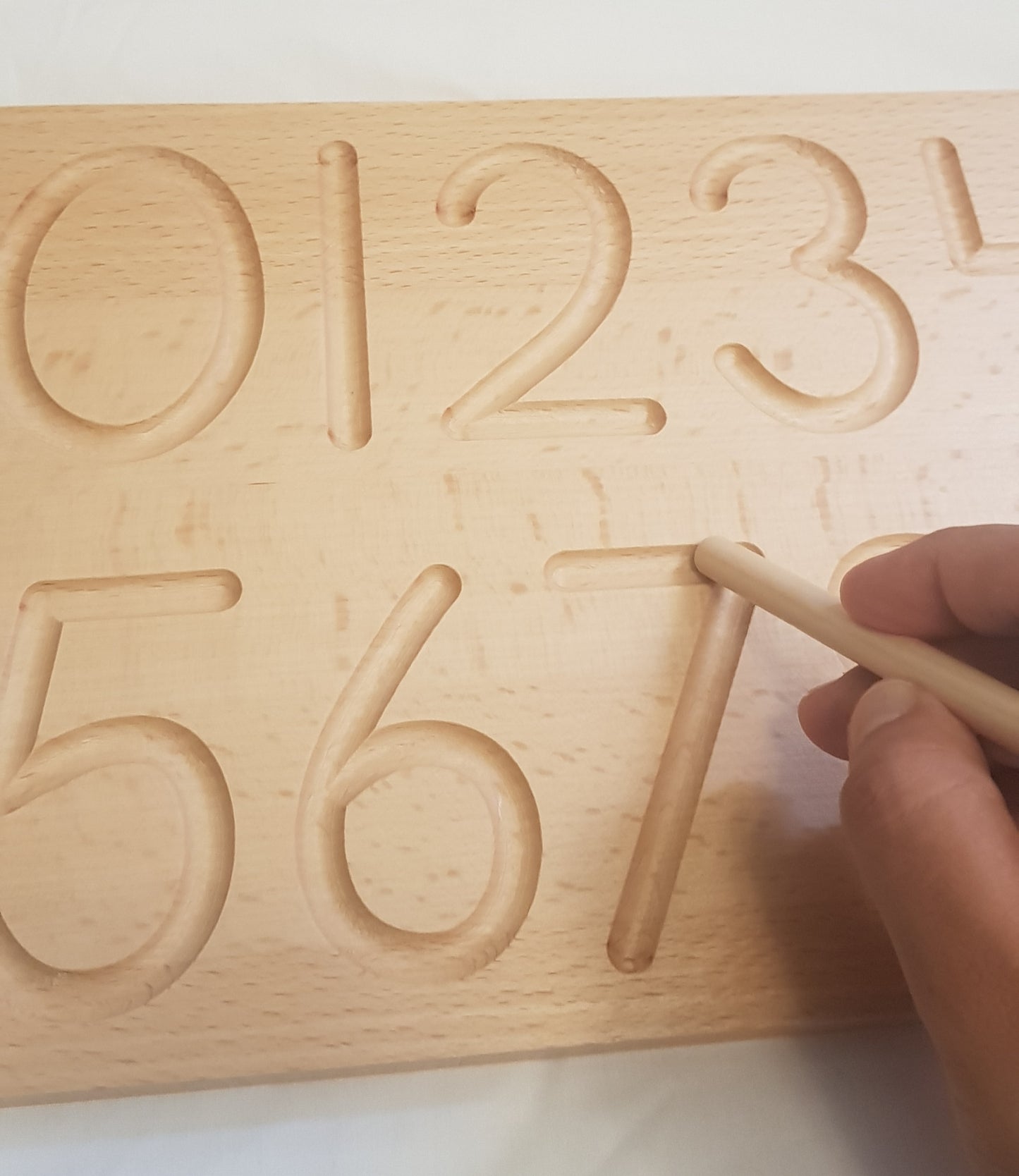 Wooden board - Numbers - 0 - 9  Tracing Board- pre writing skills