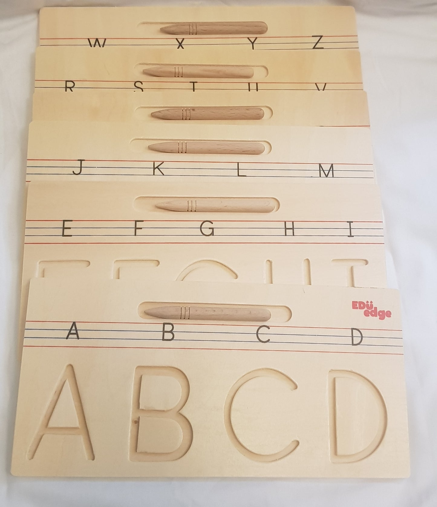 Wooden Alphabet Tracing - Uppercase A-Z Tracing Boards - Pre Writing skills