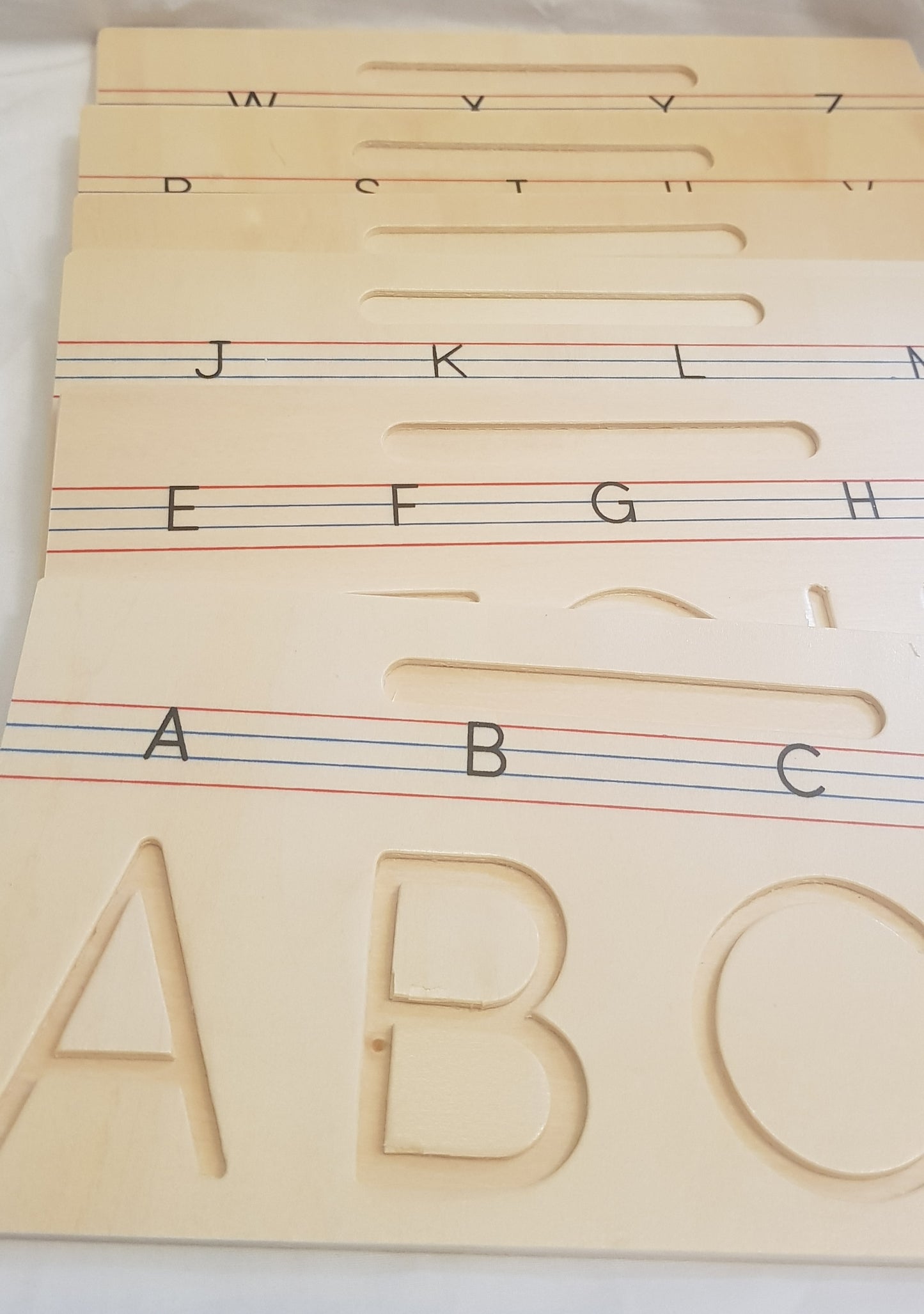 Wooden Alphabet Tracing - Uppercase A-Z Tracing Boards - Pre Writing skills