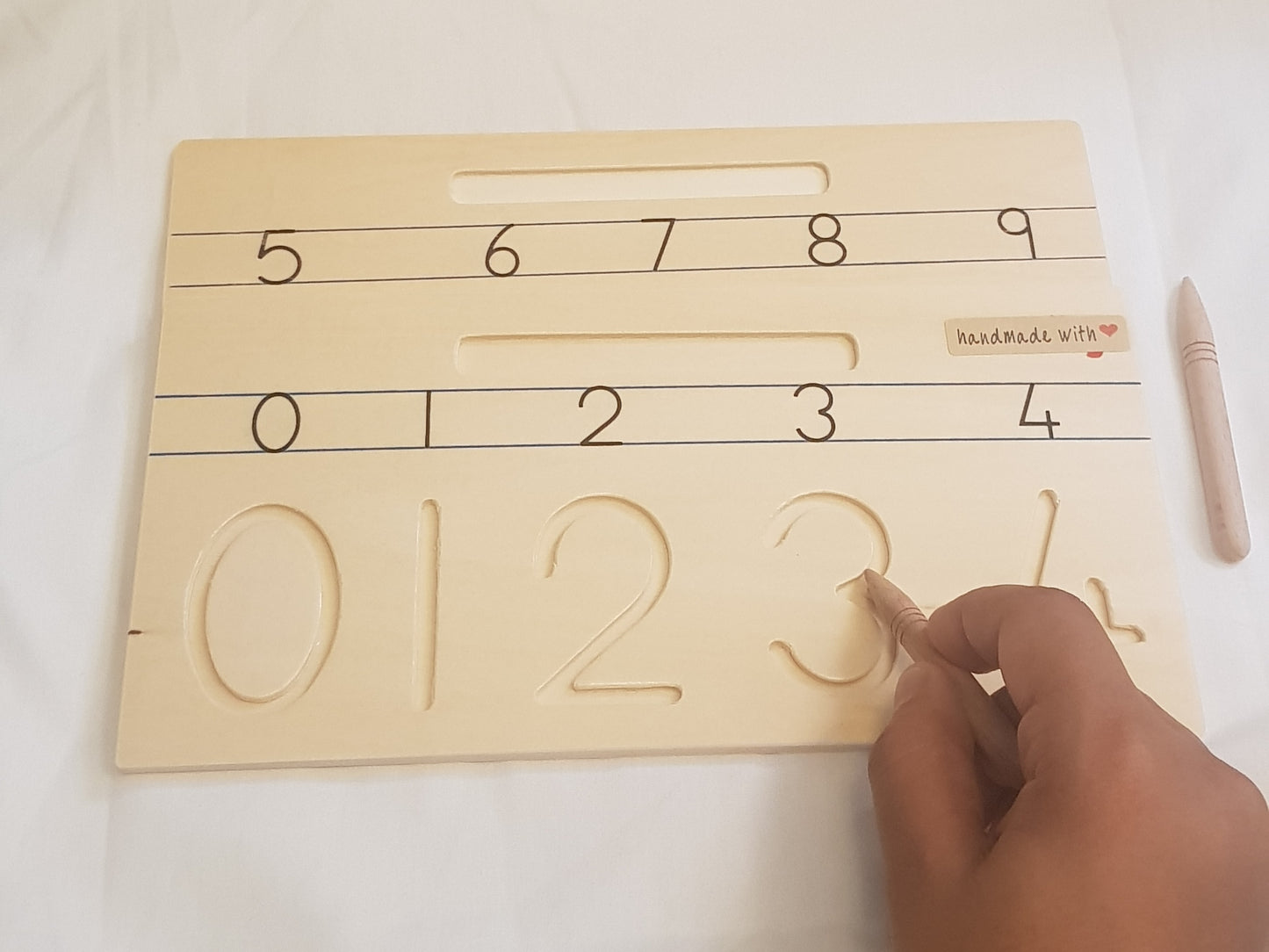 Wooden Number Tracing - 0 - 9  Tracing Boards