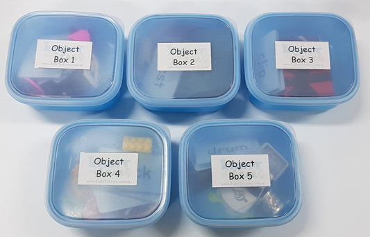 Montessori Blue Scheme - Phonics-  Object Boxes with tags