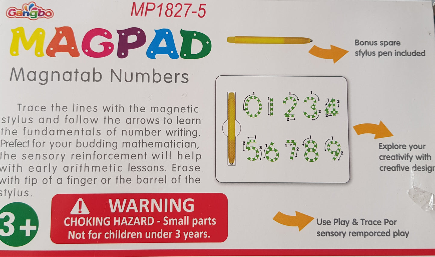 Magnetic Numbers Tablet/Board With Stylus Pen