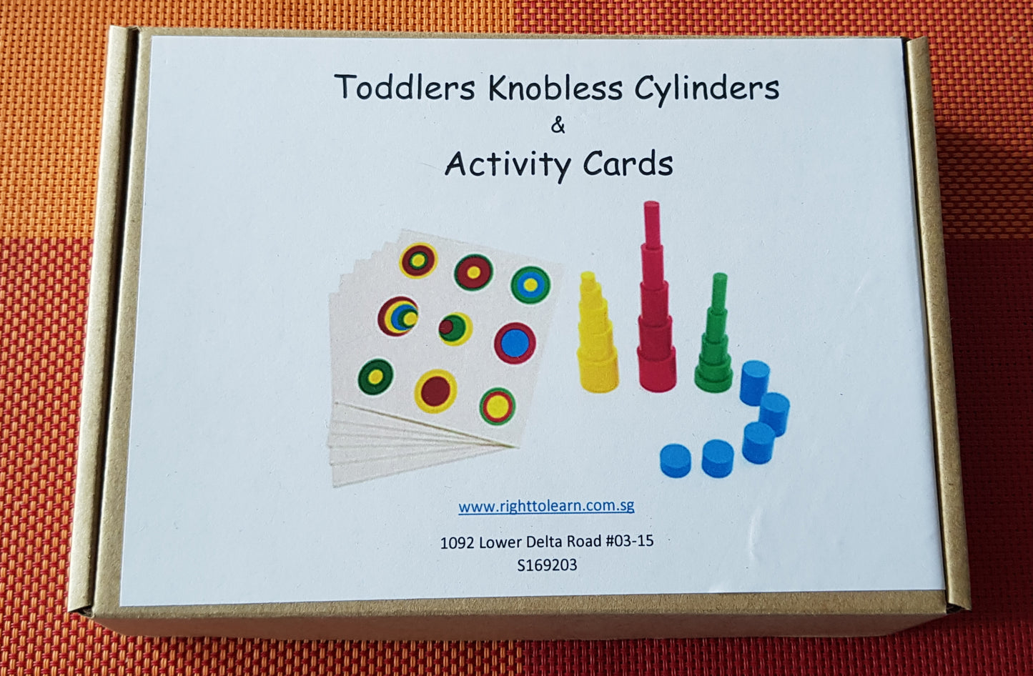 Toddler Wooden Knobless Cylinders & Activity Cards