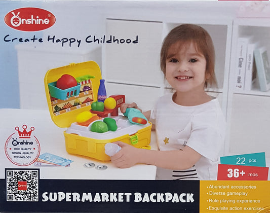 Onshine Pretend Play Supermarket Backpack - 22pcs