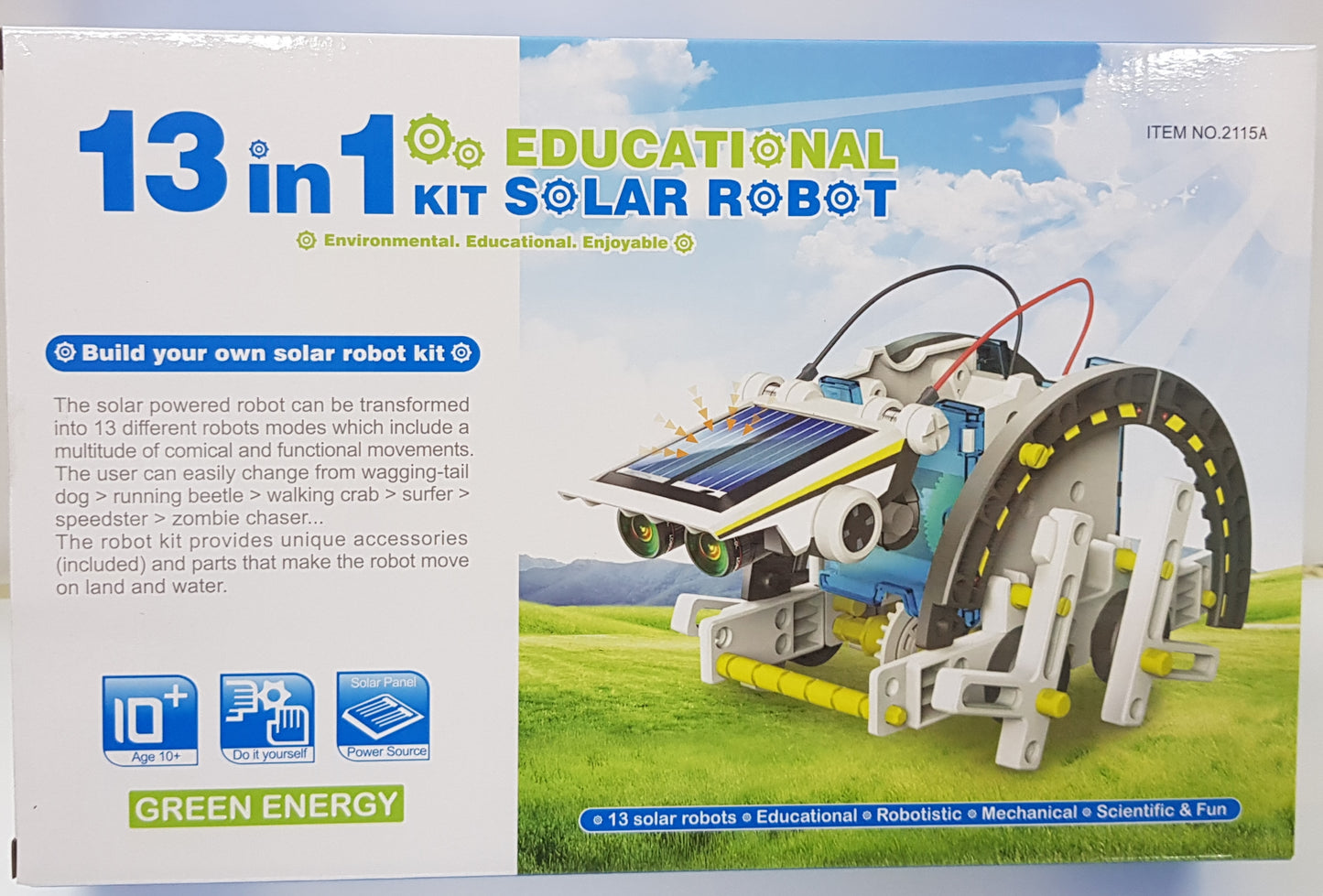 13-in-1 Educational Solar Robot Kit- STEM