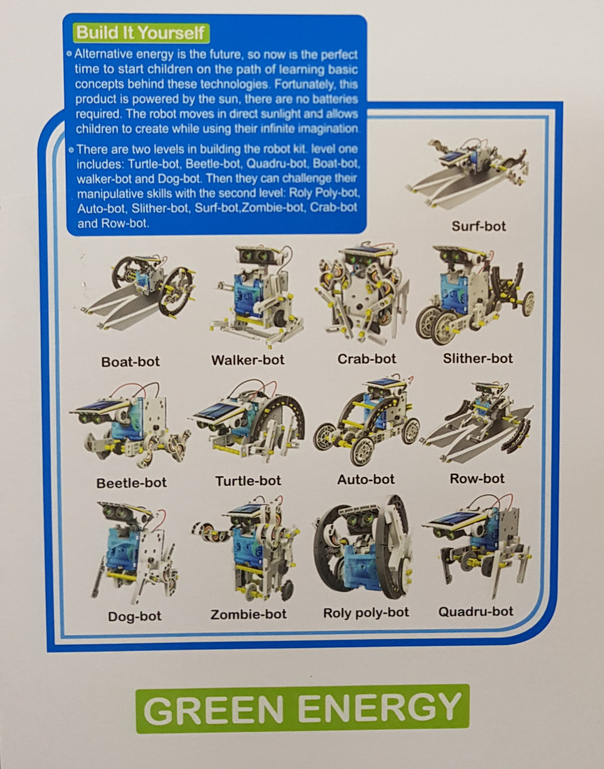 13-in-1 Educational Solar Robot Kit- STEM