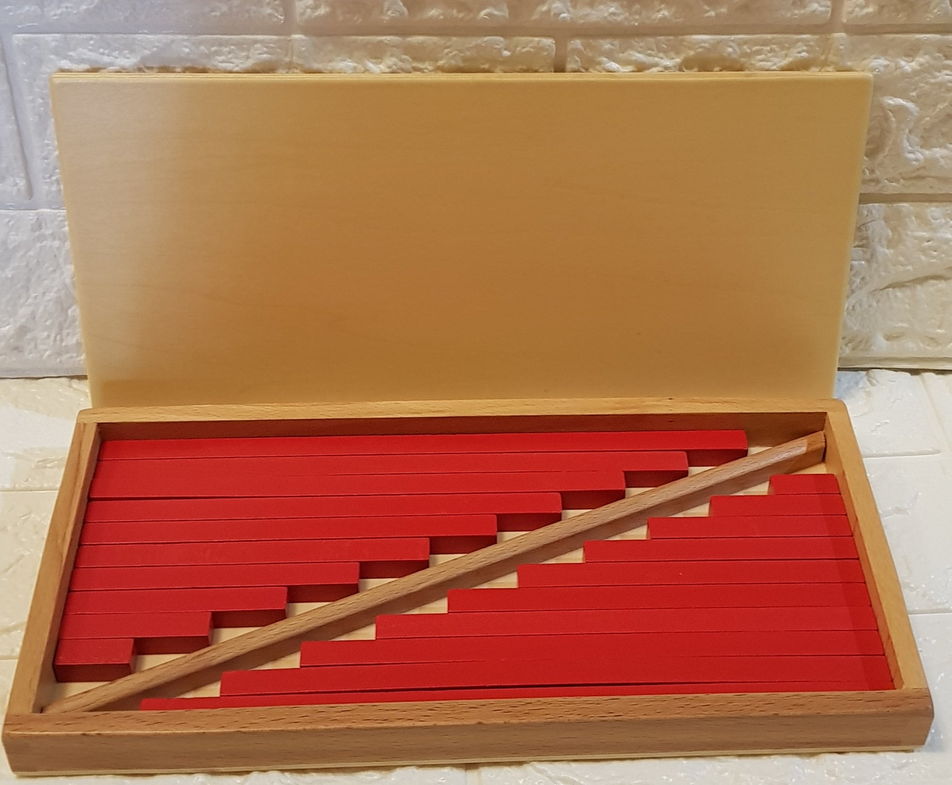 Table Red Rods Montessori Table Red Rods set of 2 – RightToLearn.com.sg