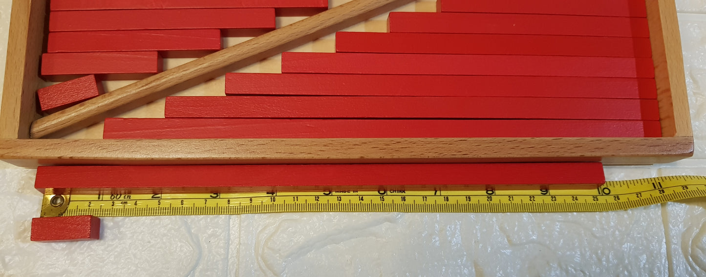 Montessori Table Red Rods set of 2