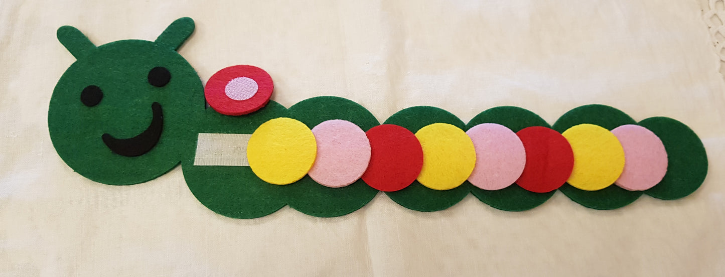 Felt Button/Zipper Activity For Fine Motor Skills