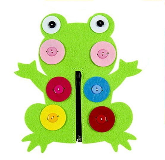 Felt Button/Zipper Activity For Fine Motor Skills