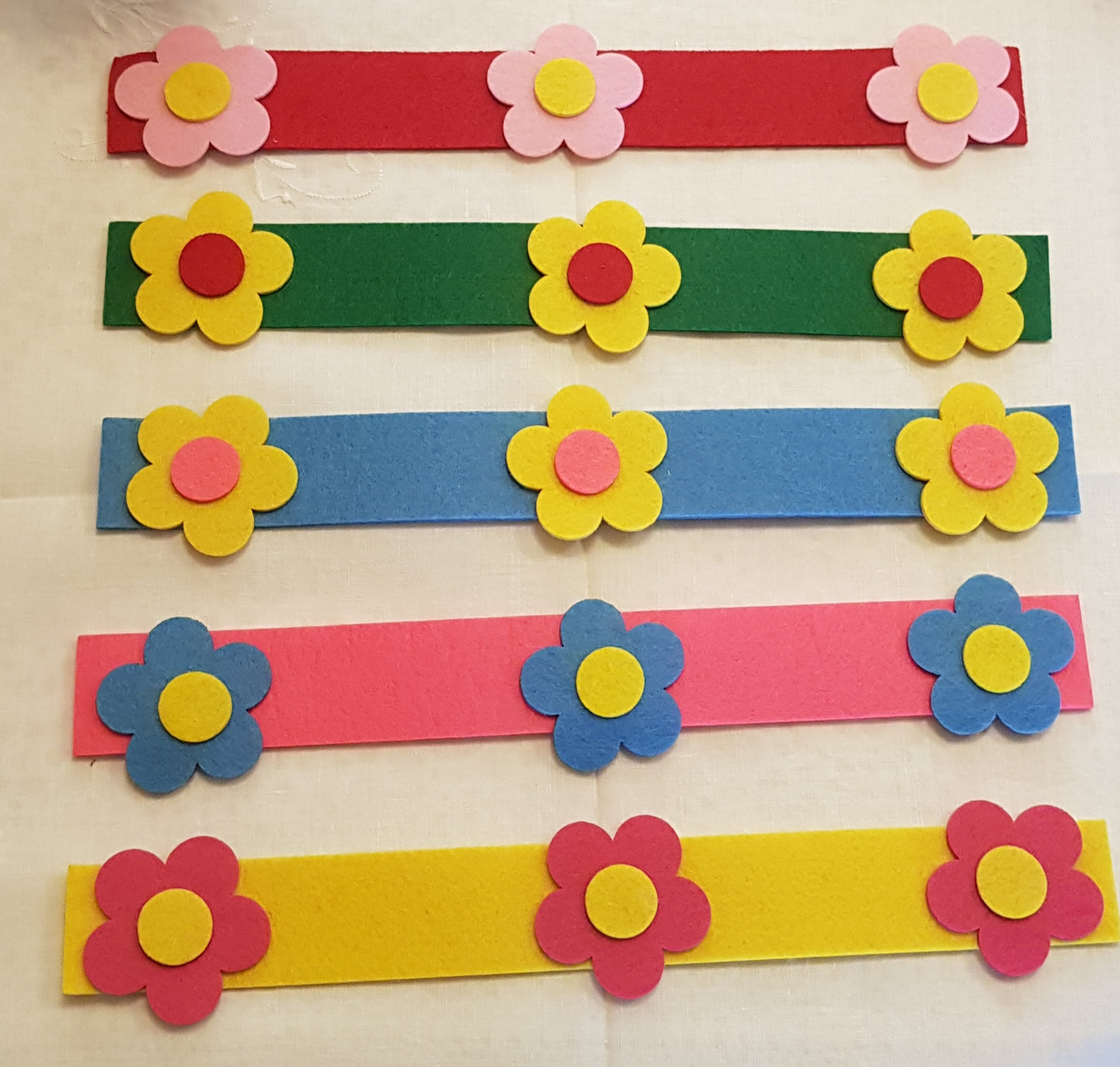 Decor -  Flower Strips x 5pcs set - clearance