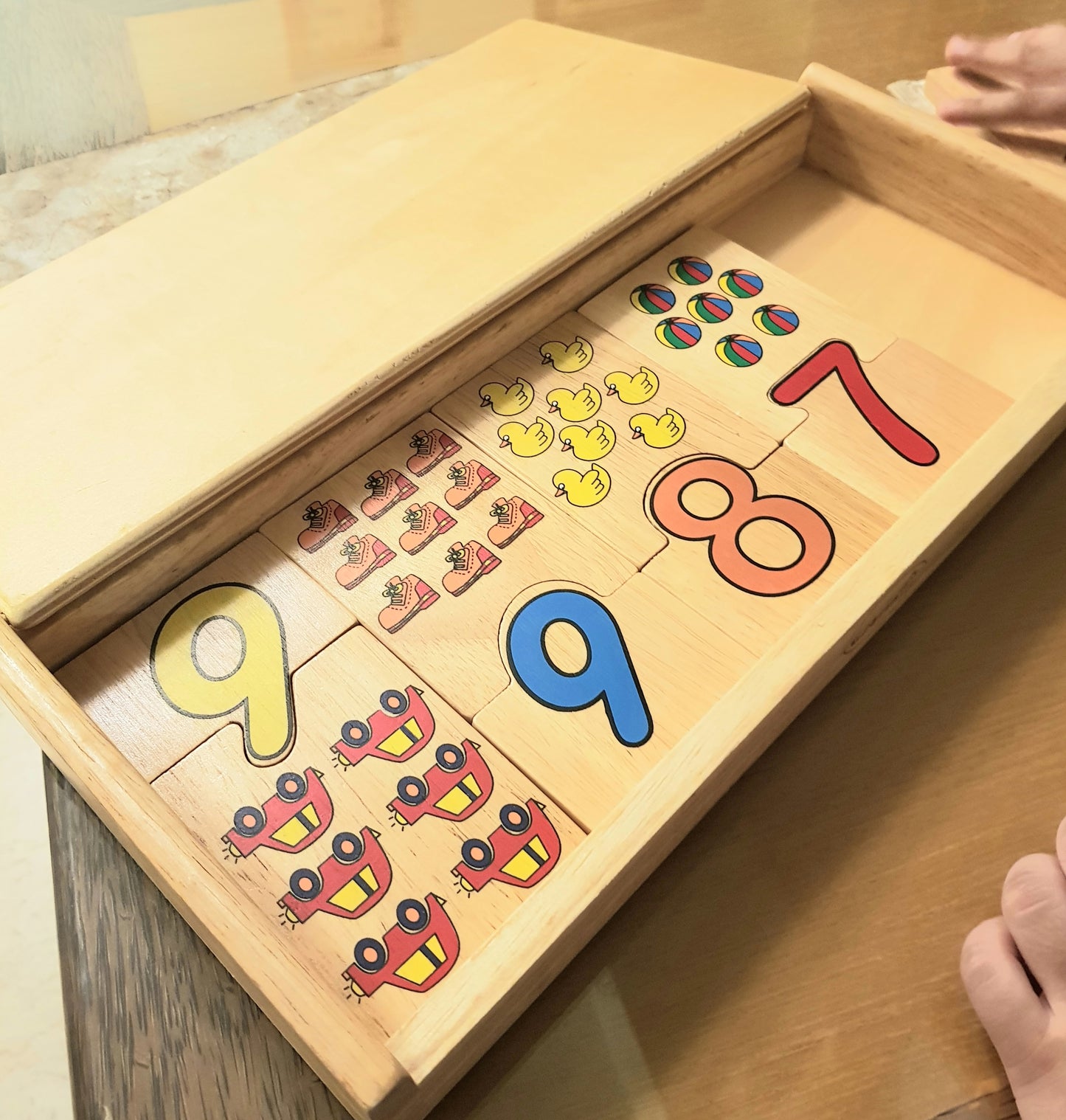 Wooden Domino Numbers Matching