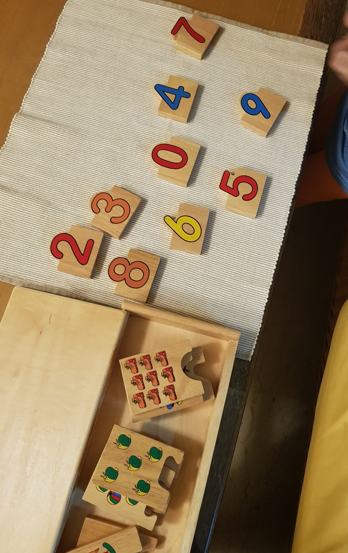 Wooden Domino Numbers Matching