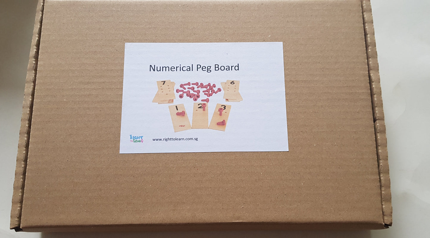 Numerical Peg Board - Peg Number Board