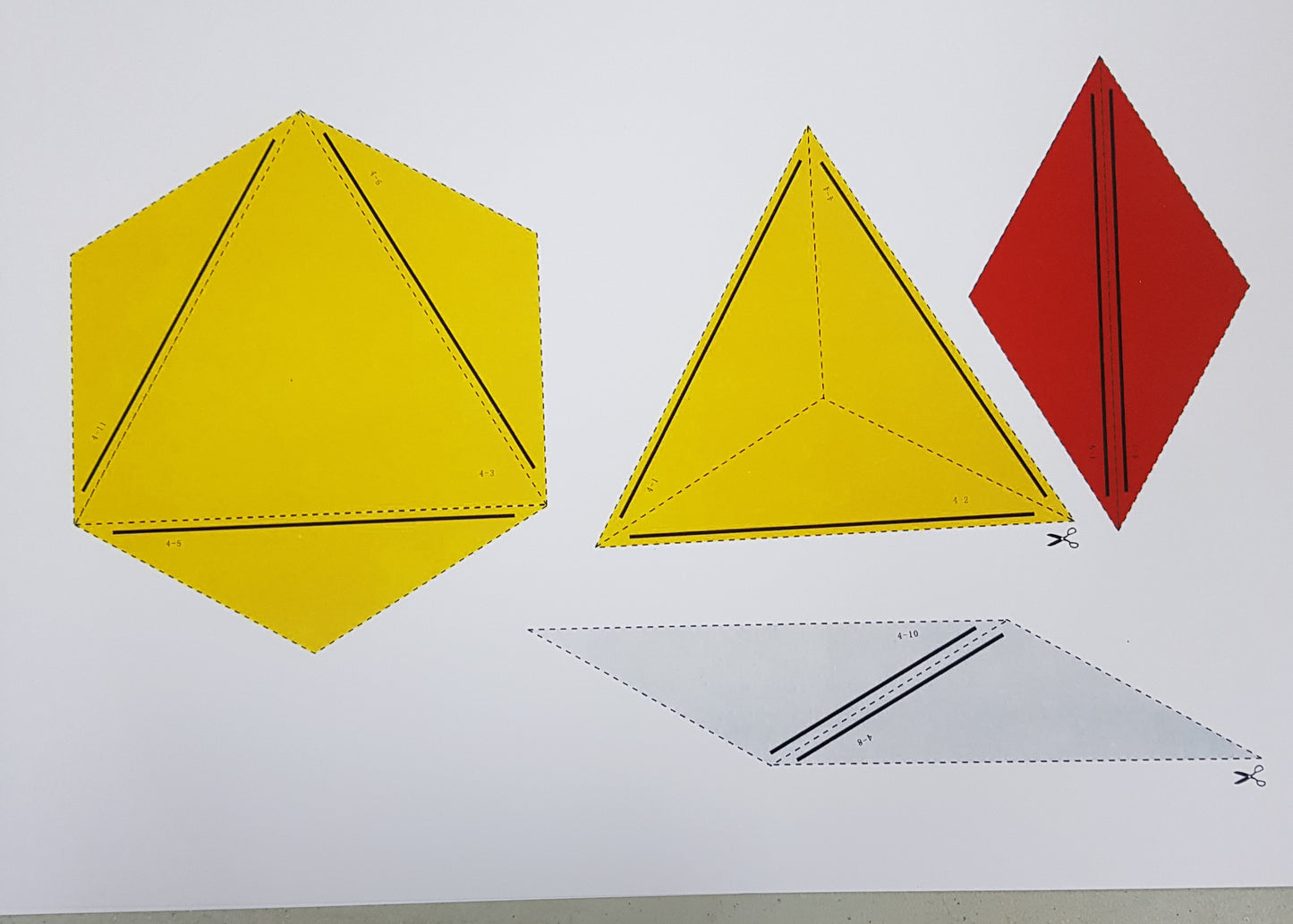 Montessori Constructive Triangles - card paper - cut and DIY