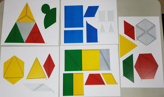 Montessori Constructive Triangles - card paper - cut and DIY