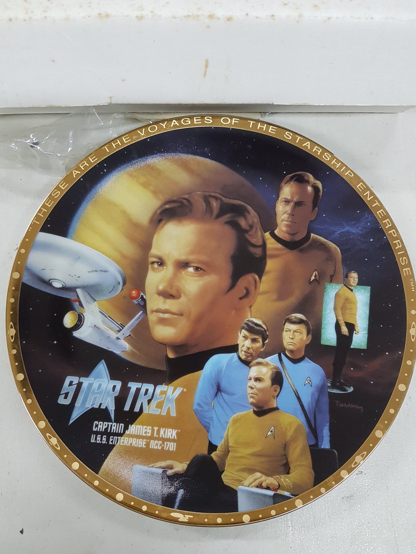 Star Trek The Next Generation Limited Edition Porcelain Collector's Plate - U.S.S. Enterprise NCC-1701-D- CAPTAIN JAMES T. KIRK