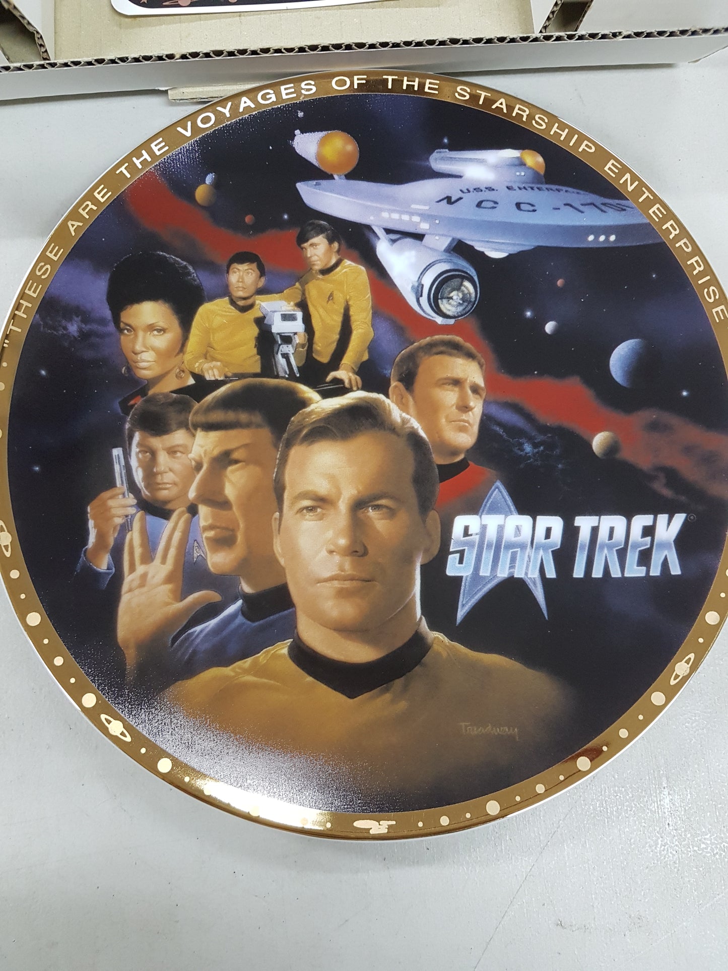 Star Trek The Next Generation Limited Edition Porcelain Collector's Plate - THE CREW