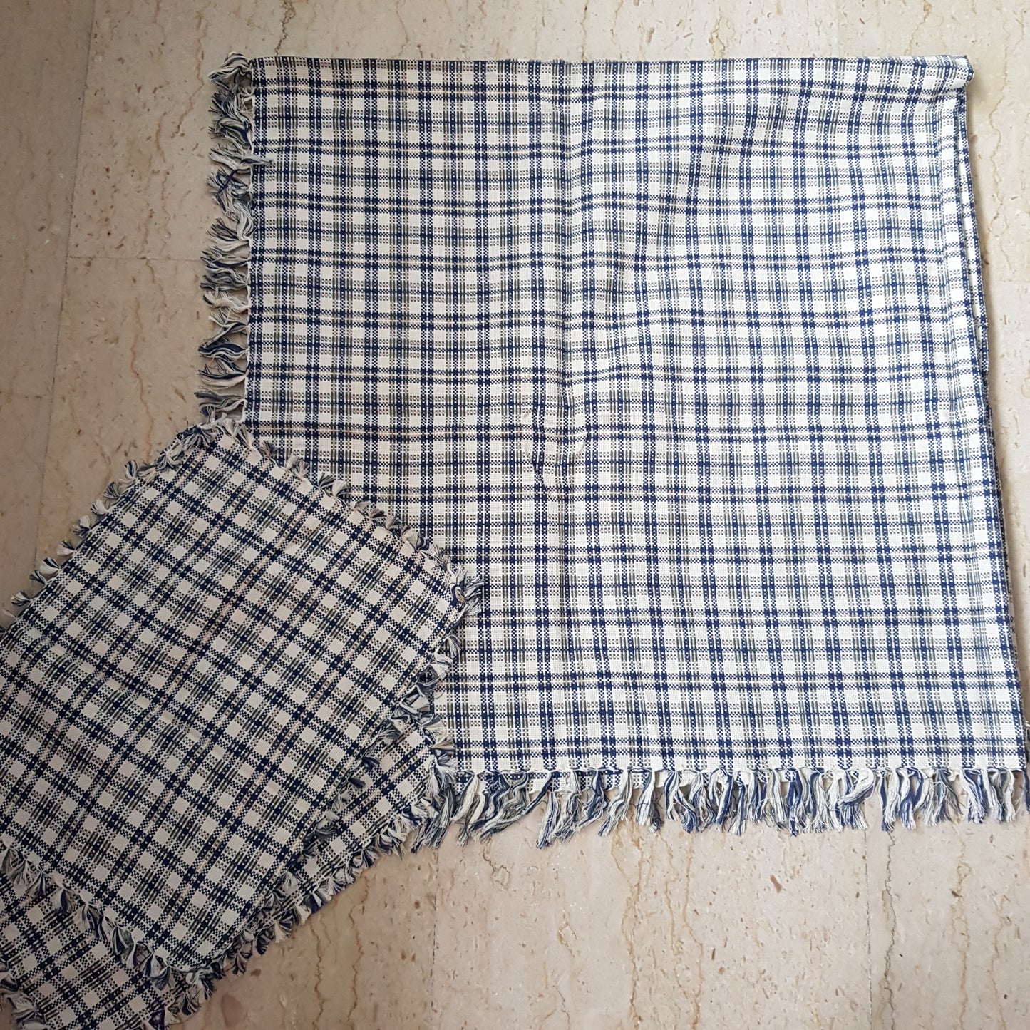 Clearance Cotton Handloom Checkered Tablecloth with matching napkins  x various designs