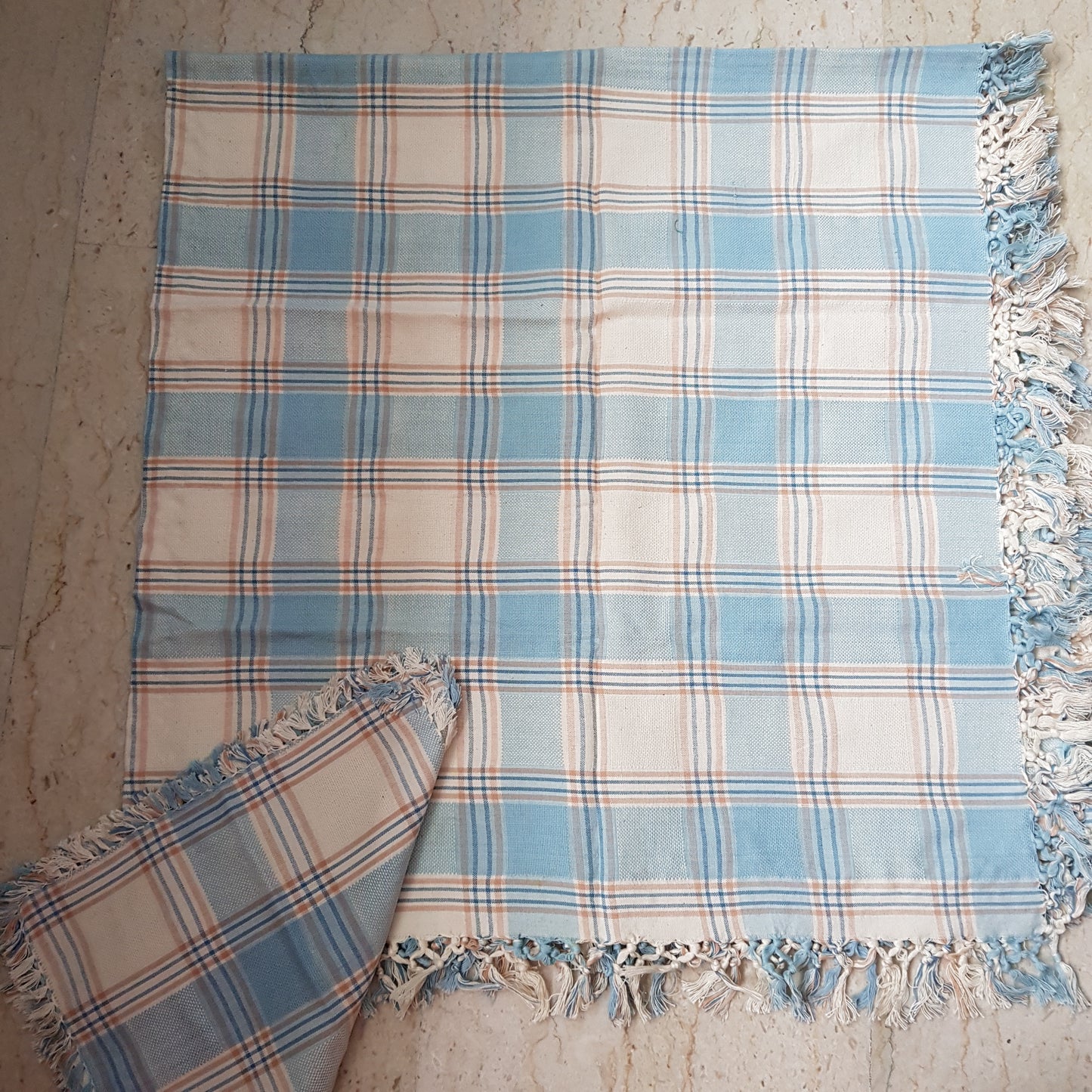 Clearance Cotton Handloom Checkered Tablecloth with matching napkins  x various designs