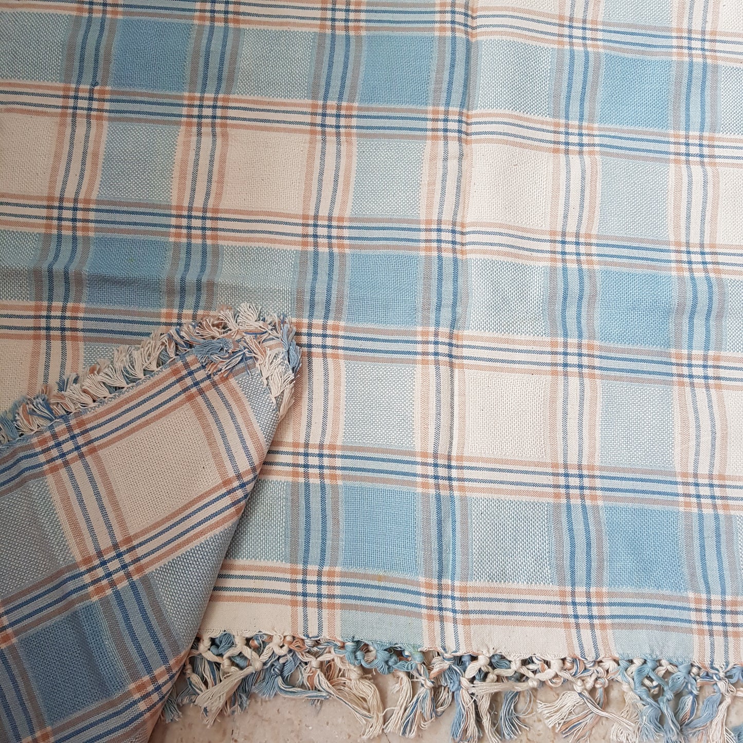 Clearance Cotton Handloom Checkered Tablecloth with matching napkins  x various designs