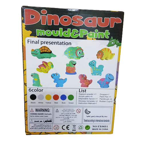 DIY Art & Craft - Mould & Paint DINOSAUR