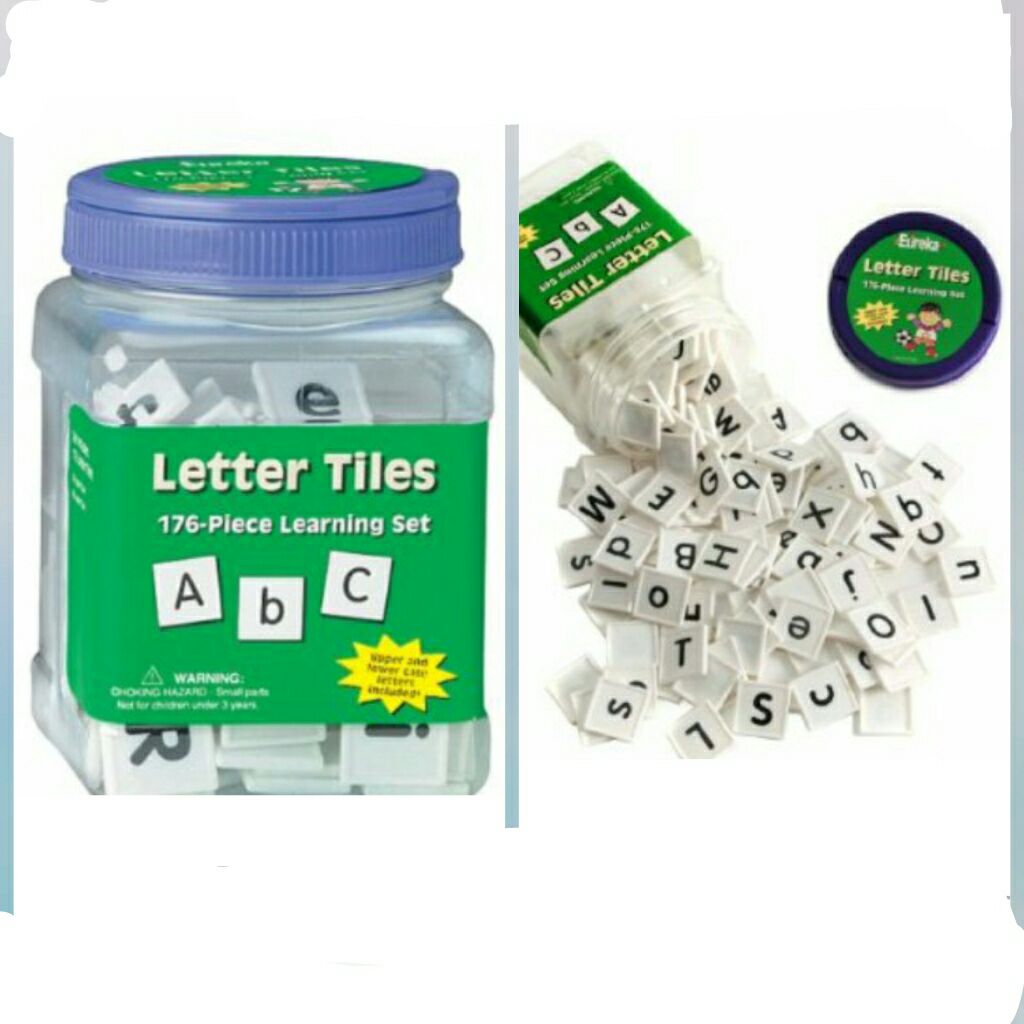 Eureka Tub Of Letter Tiles, 176 Tiles