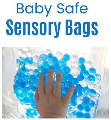 DIY Sensory Bag Pouch / containers  for Babies Infants Water Beads Orbeez