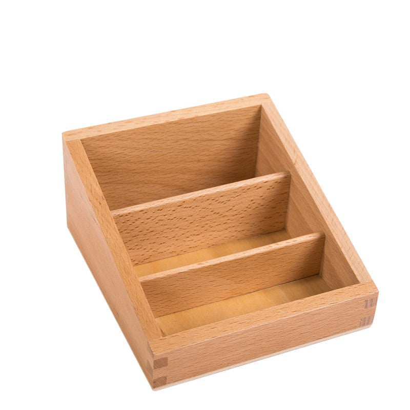 Wooden 3 part cards tray / stand