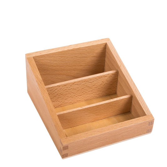 Wooden 3 part cards tray / stand