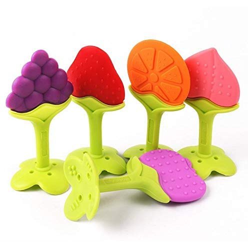 Infant - Fruit Shape Baby Teether Teething Toys Food Grade Silicone Teether