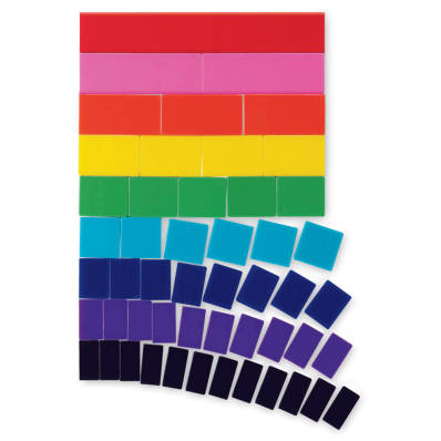 Blank Rainbow Fraction Decimal Tiles