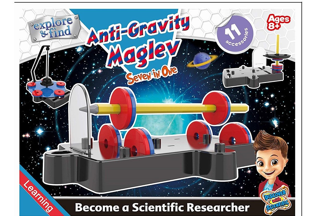 STEM - Anti- Gravity Maglev Magnetic Levitation Science 7 Experiment Kit