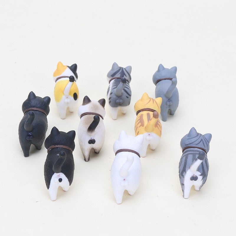 Cartoon Cats Small Toy PVC Lovely Animal Cat for Decor Display