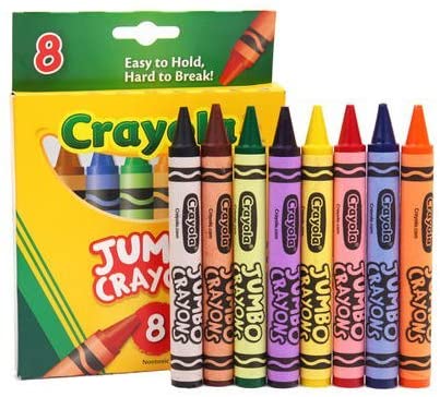 Crayola Crayons, Crayon Box - 64 pcs with sharpener / Jumbo 8 pcs