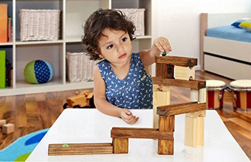 Onshine Building Wood Marble Building Blocks set - RightToLearn.com.sg
 - 4